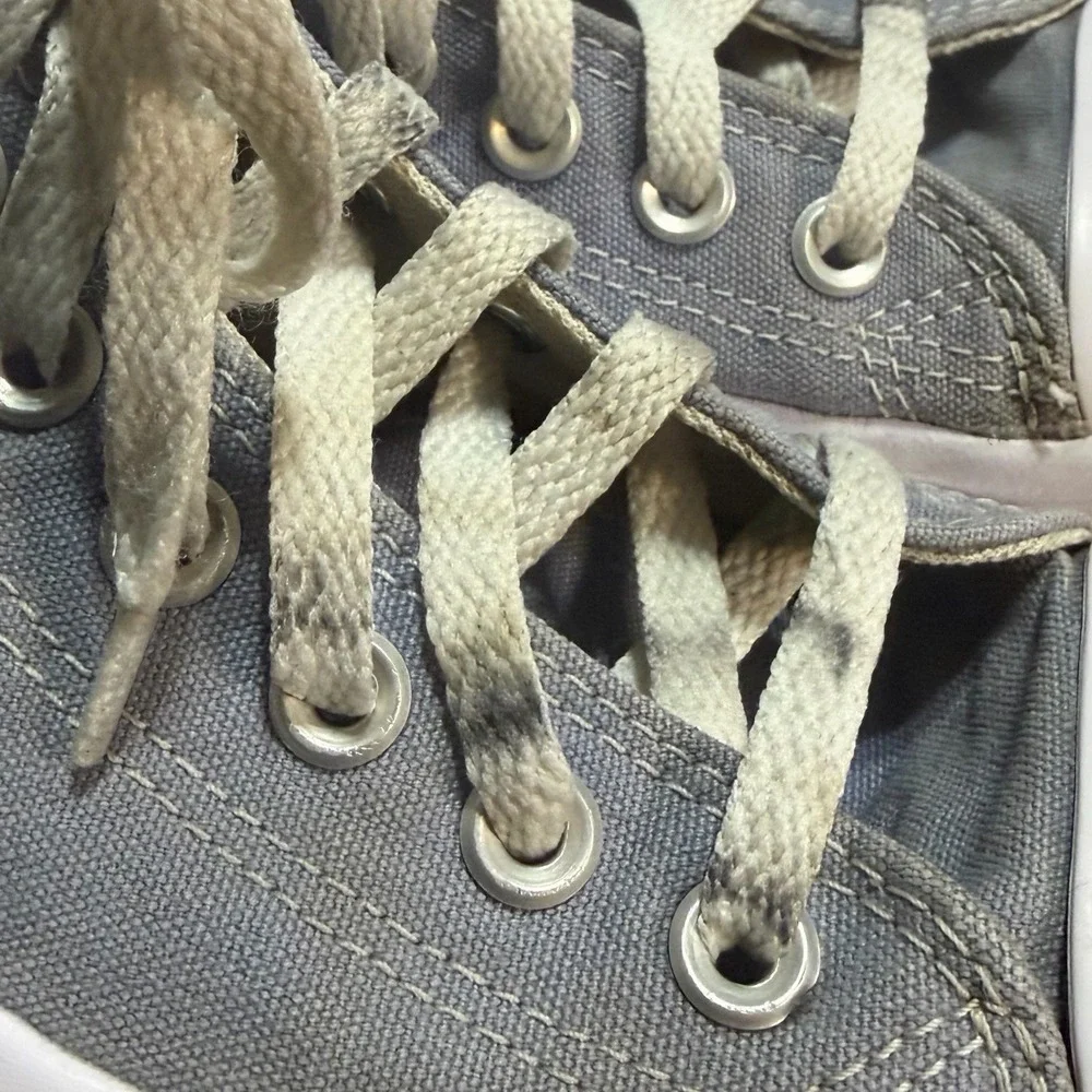 Converse Chuck Taylor All Star High Top Gray Canvas Sneakers‎ Size 7 - Picture 8 of 11